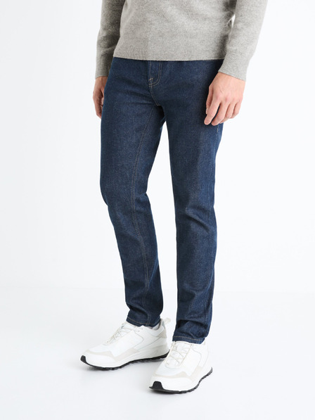 Celio Temno modre moške kavbojke tankega kroja Celio Fotaper