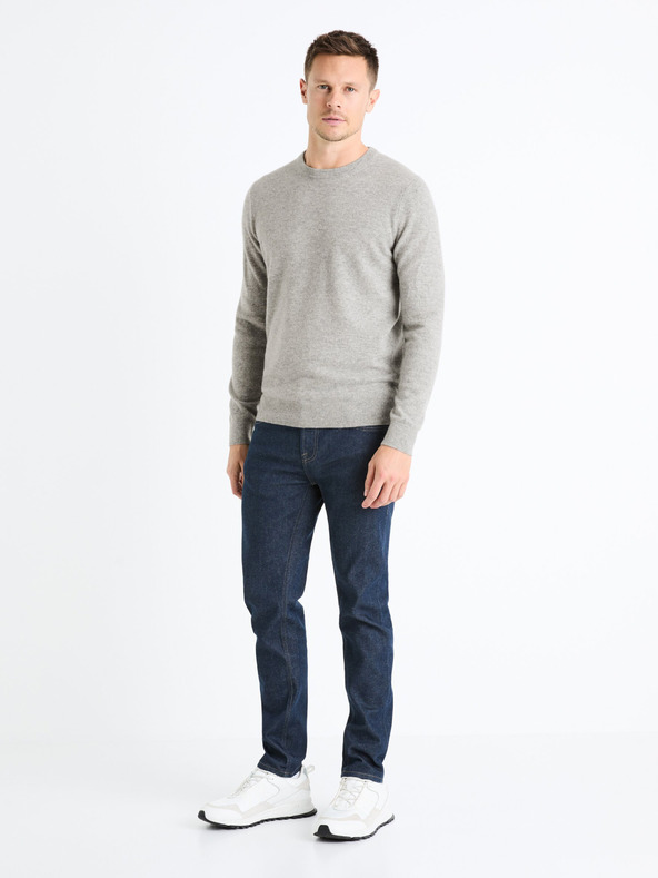 Celio Temno modre moške kavbojke tankega kroja Celio Fotaper