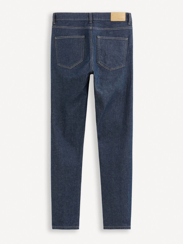 Celio Temno modre moške kavbojke tankega kroja Celio Fotaper