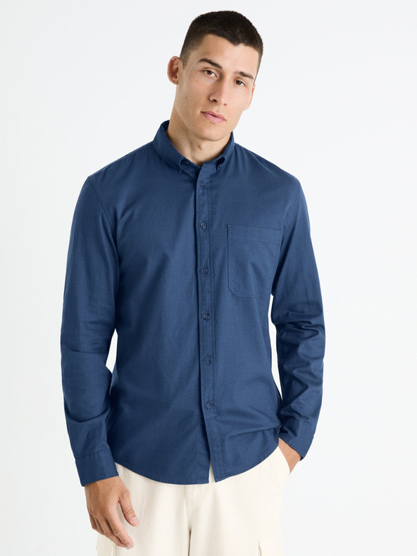 Celio Temno modra moška majica Celio Farobone2