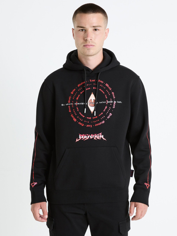 Celio Črna moška majica s kapuco Celio Fullmetal Alchemist