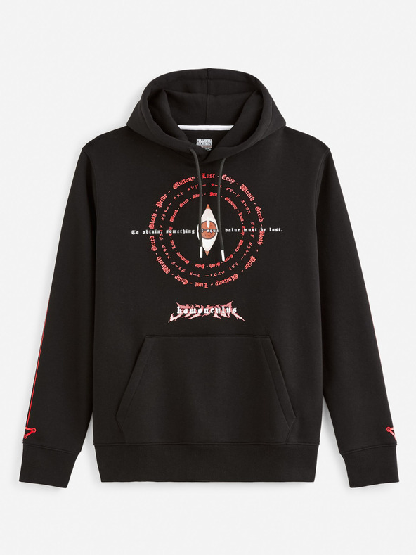 Celio Črna moška majica s kapuco Celio Fullmetal Alchemist