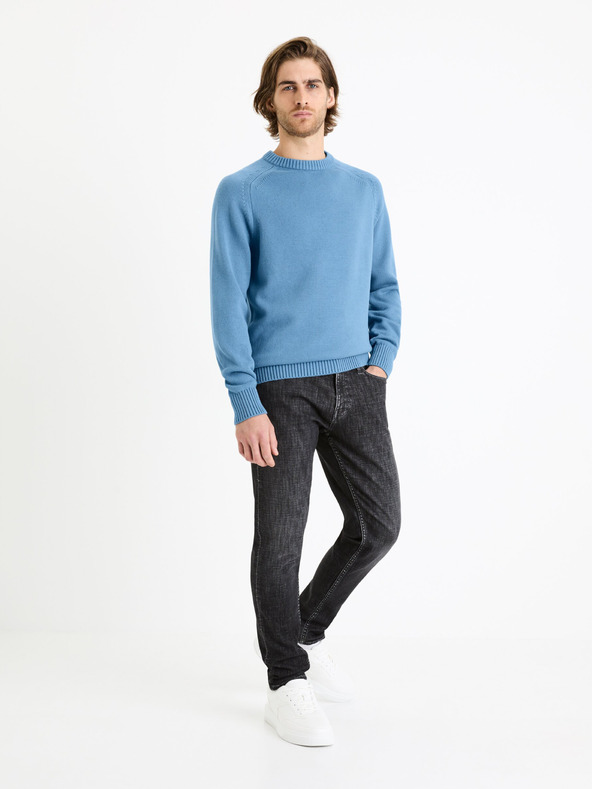 Celio Modri moški osnovni pulover Celio Febasic