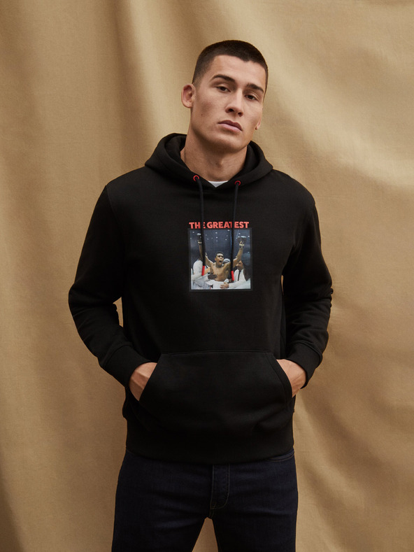 Celio Črna moška jopa s kapuco Celio Muhammad Ali