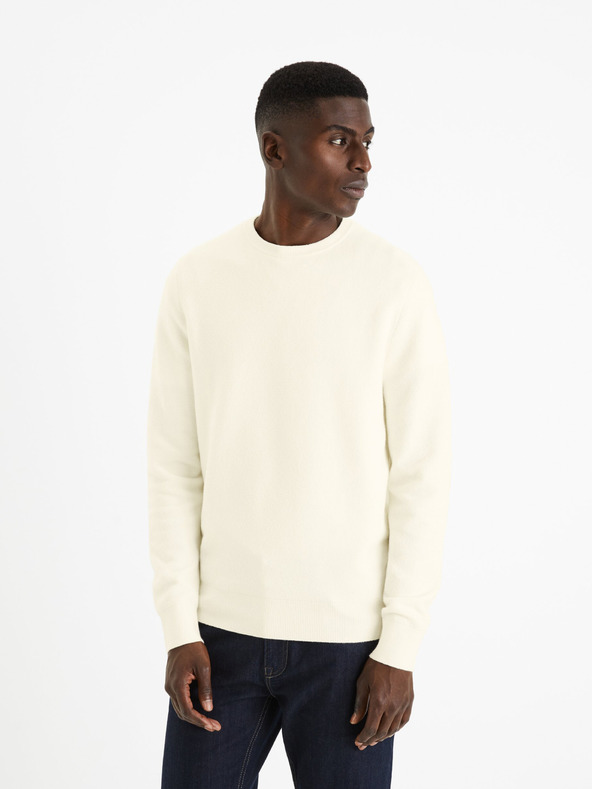 Celio Kremast moški osnovni pulover Celio Felinode