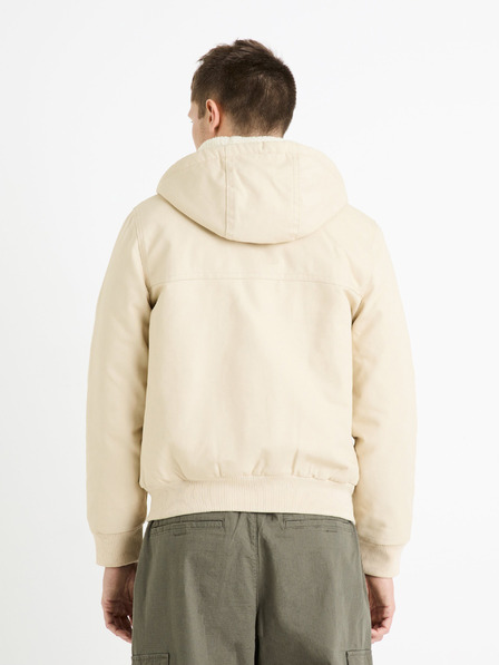 Celio Kremasta moška jakna iz umetnega krzna Celio Fuhoodie