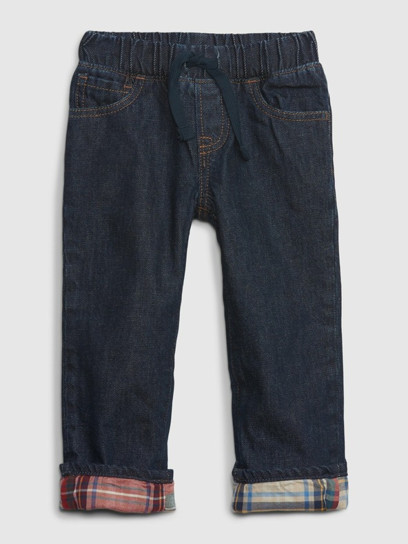 GAP Otroške termo jeans hlače ravnega kroja GAP
