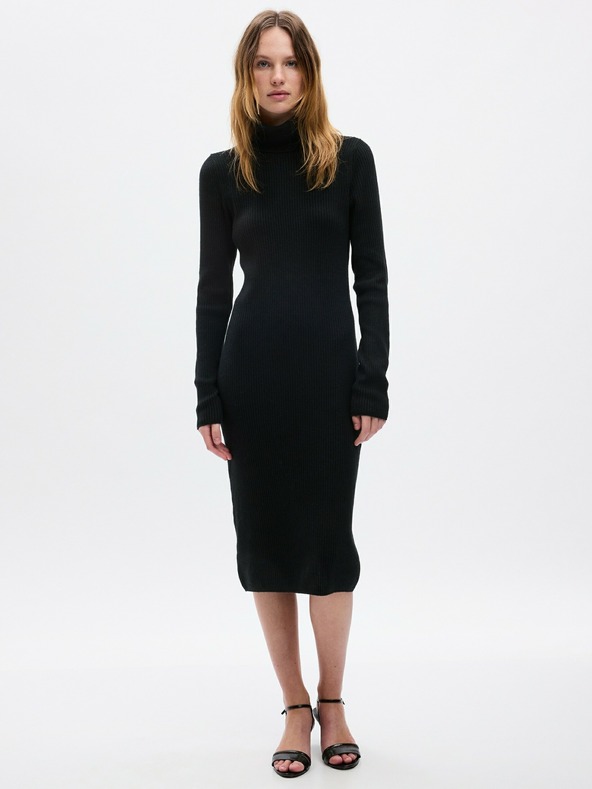 GAP Pletene midi obleke CashSoft GAP