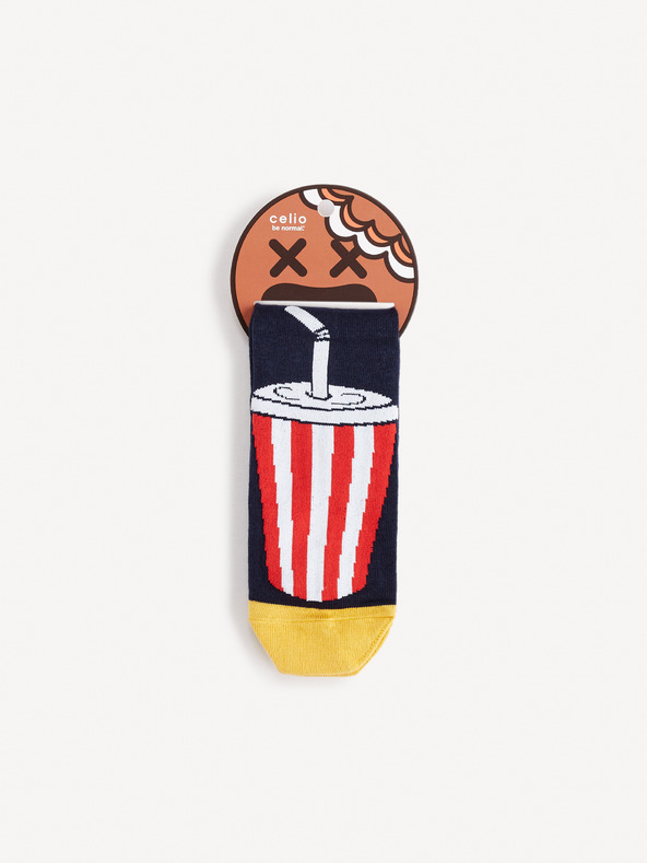 Celio Temno modre moške nogavice Celio Soda z vzorcem