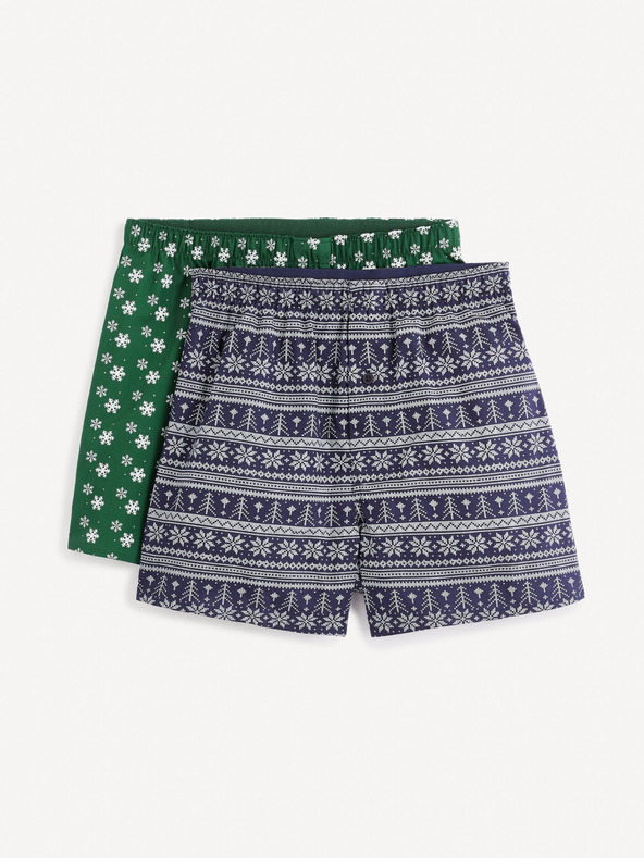 Celio Komplet dvobarvnih moških božičnih hlač v darilnem paketu Celio