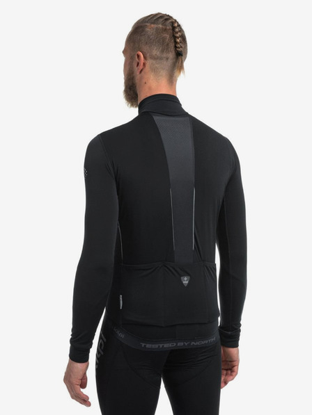 Kilpi Črna moška kolesarska majica z dolgimi rokavi Kilpi CAMPOS-M