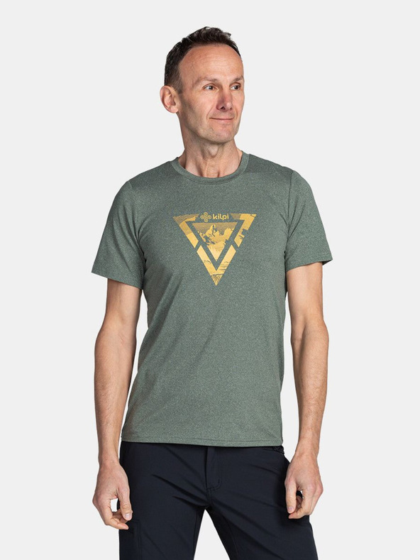 Kilpi Zelena moška športna majica s potiskom Kilpi LISMAIN