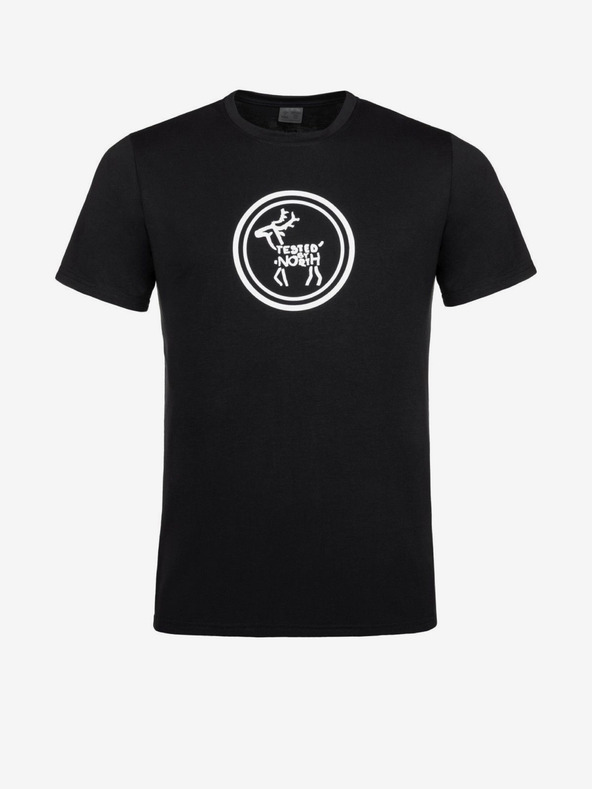 Kilpi Črna moška majica s potiskom Kilpi BRANDYS