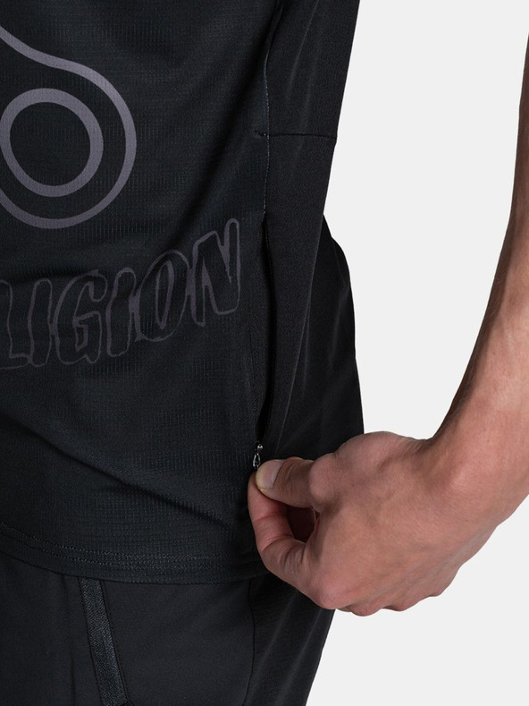 Kilpi Črna moška športna majica s potiskom Kilpi REMIDO