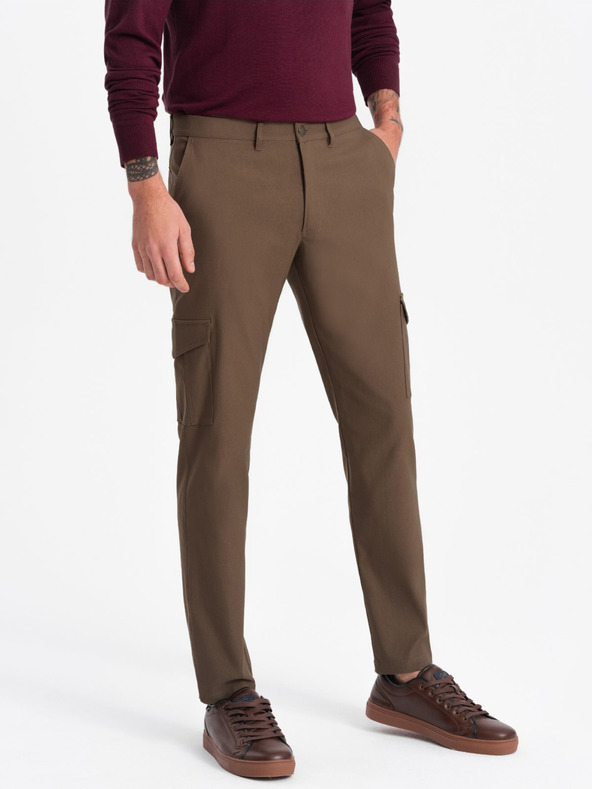 Ombre Clothing Kaki moške tovorne hlače Ombre Clothing