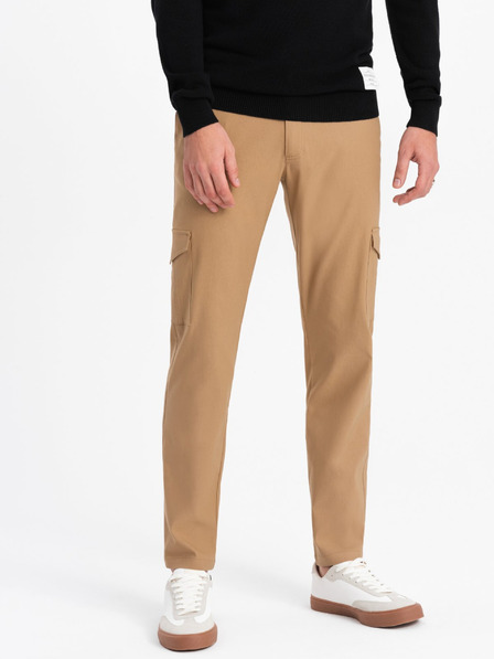 Ombre Clothing Svetlo rjave moške tovorne hlače Ombre Clothing