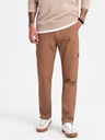Ombre Clothing Rjave moške hlače Cargo Ombre oblačila