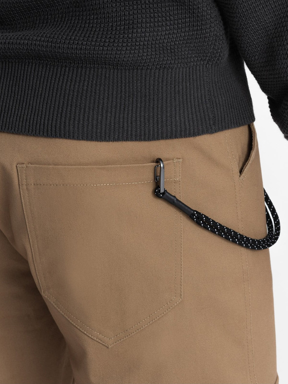 Ombre Clothing Rjave moške hlače Cargo Ombre oblačila