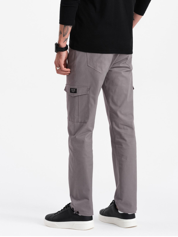 Ombre Clothing Sive moške hlače Cargo Ombre oblačila