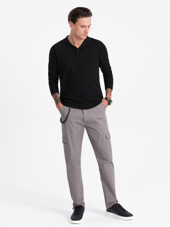 Ombre Clothing Sive moške hlače Cargo Ombre oblačila