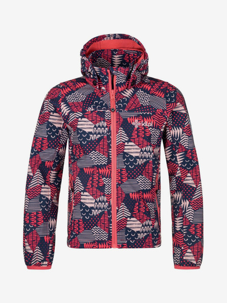 Kilpi Modro-rožnata dekliška softshell jakna z vzorcem KILPI RAVIA