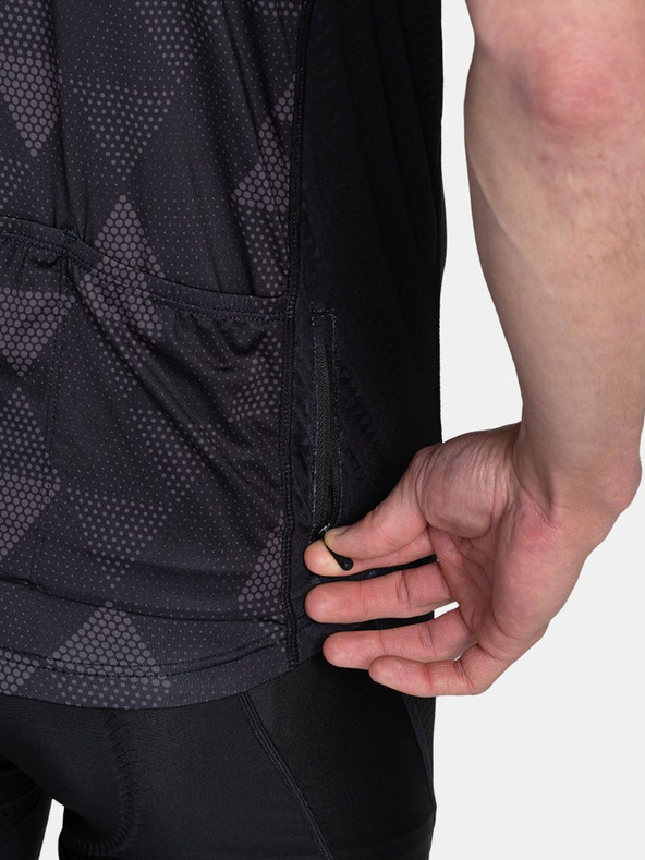 Kilpi Črna moška kolesarska majica z vzorcem Kilpi SALETTA-M