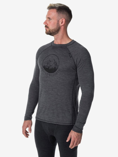 Kilpi Temno siva moška majica iz merino volne Kilpi MAVORA TOP