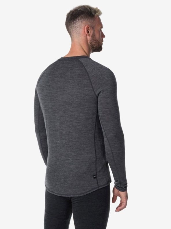 Kilpi Temno siva moška majica iz merino volne Kilpi MAVORA TOP