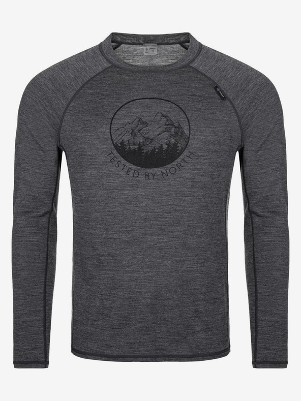 Kilpi Temno siva moška majica iz merino volne Kilpi MAVORA TOP