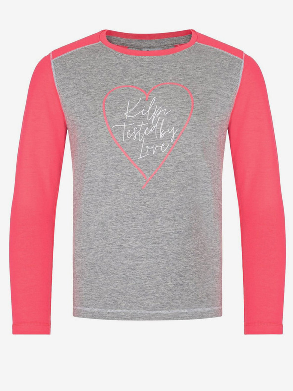 Kilpi Svetlo siva dekliška majica z dolgimi rokavi Kilpi SONIER