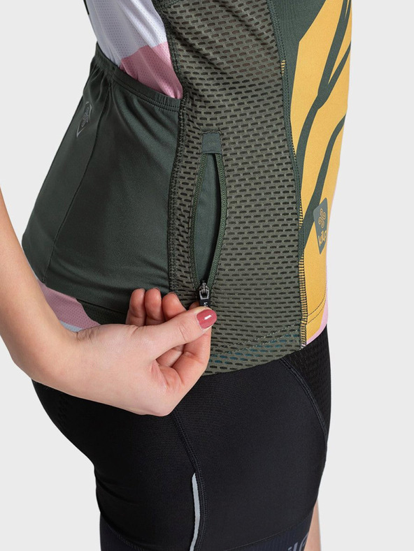 Kilpi Zeleno-rožnata ženska športna majica z zadrgo Kilpi RITAEL