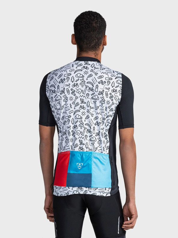 Kilpi Črno-bela moška športna majica z vzorcem Kilpi RIVAL