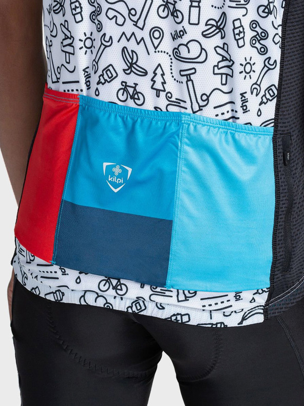 Kilpi Črno-bela moška športna majica z vzorcem Kilpi RIVAL