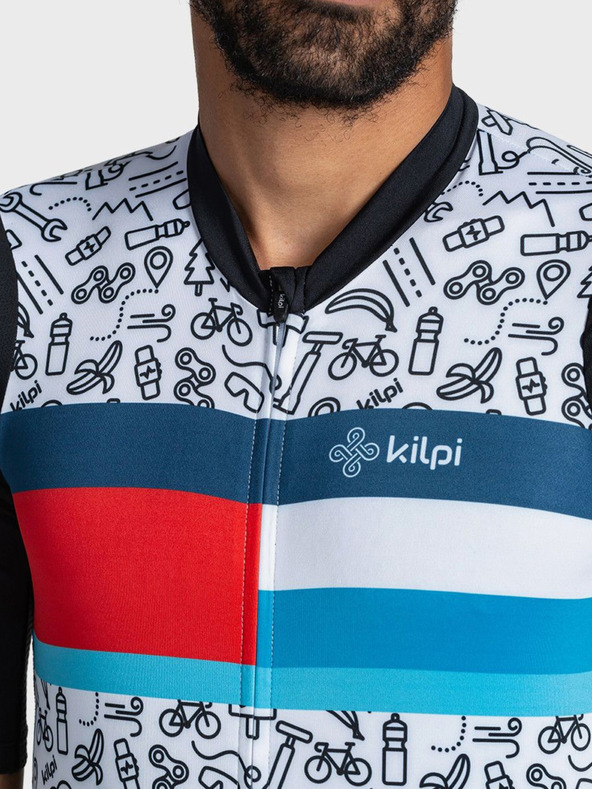 Kilpi Črno-bela moška športna majica z vzorcem Kilpi RIVAL