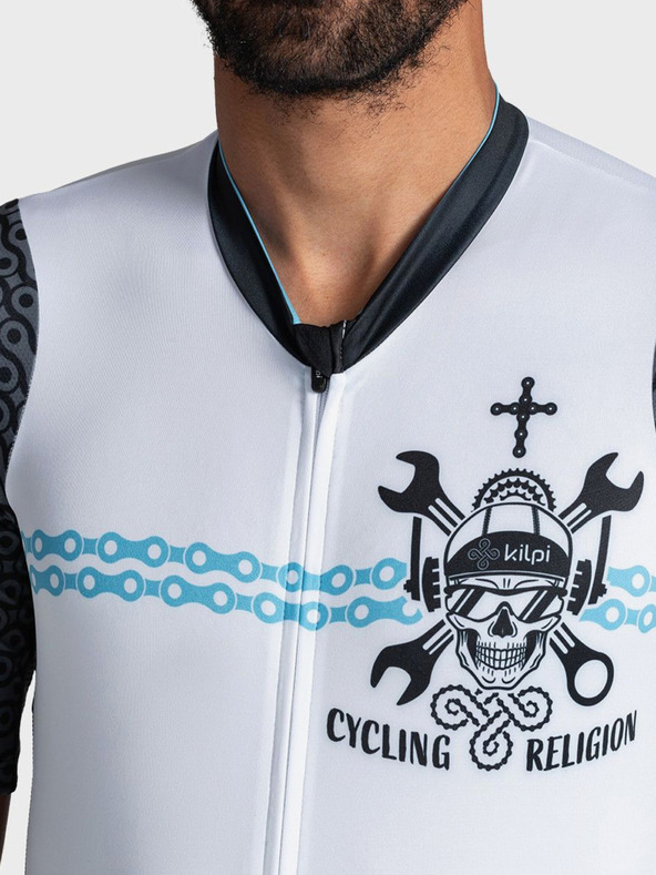 Kilpi Bela moška športna majica z zadrgo Kilpi RIVAL