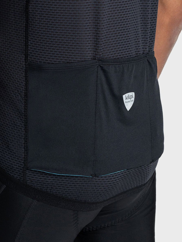 Kilpi Črna moška športna majica z zadrgo Kilpi PICARD