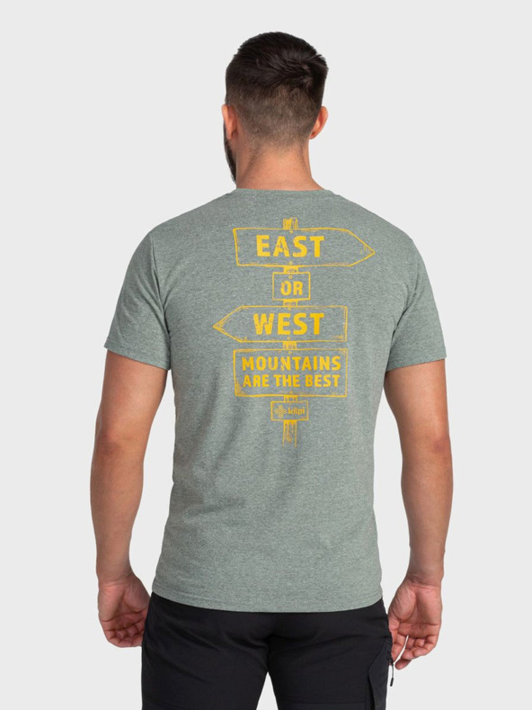 Kilpi Zelena moška majica Kilpi BANDE s potiskanim hrbtom