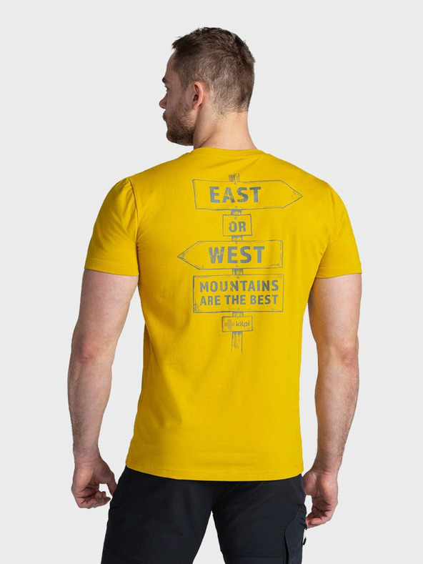 Kilpi Rumena moška majica Kilpi BANDE s potiskanim hrbtom