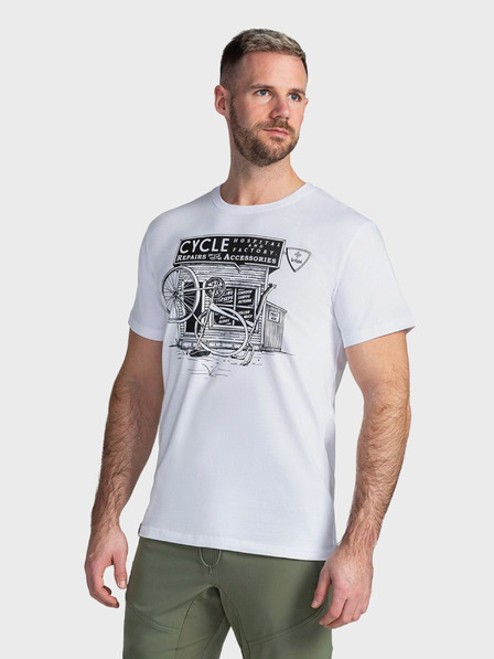 Kilpi Bela moška majica s potiskom Kilpi PORTELA