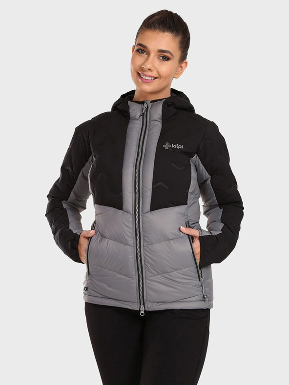 Kilpi Črno-siva ženska zimska prešita jakna Kilpi TEVERY