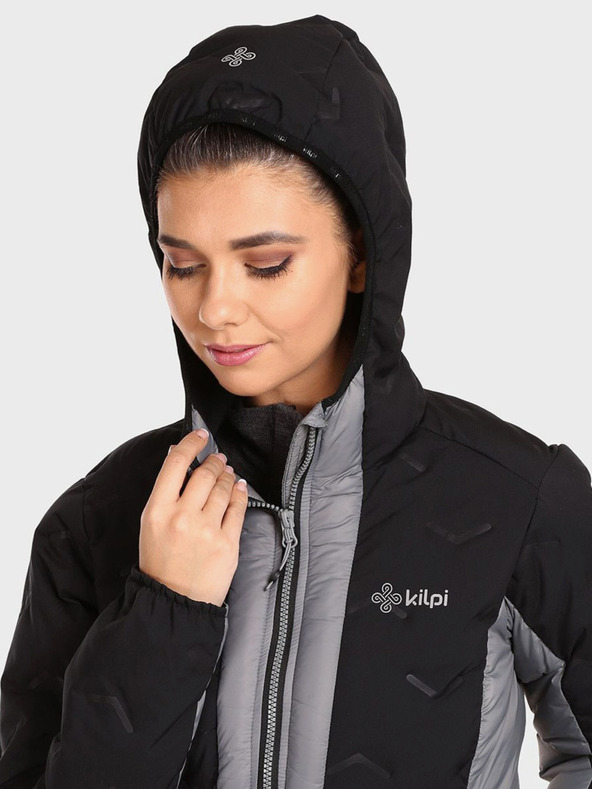 Kilpi Črno-siva ženska zimska prešita jakna Kilpi TEVERY