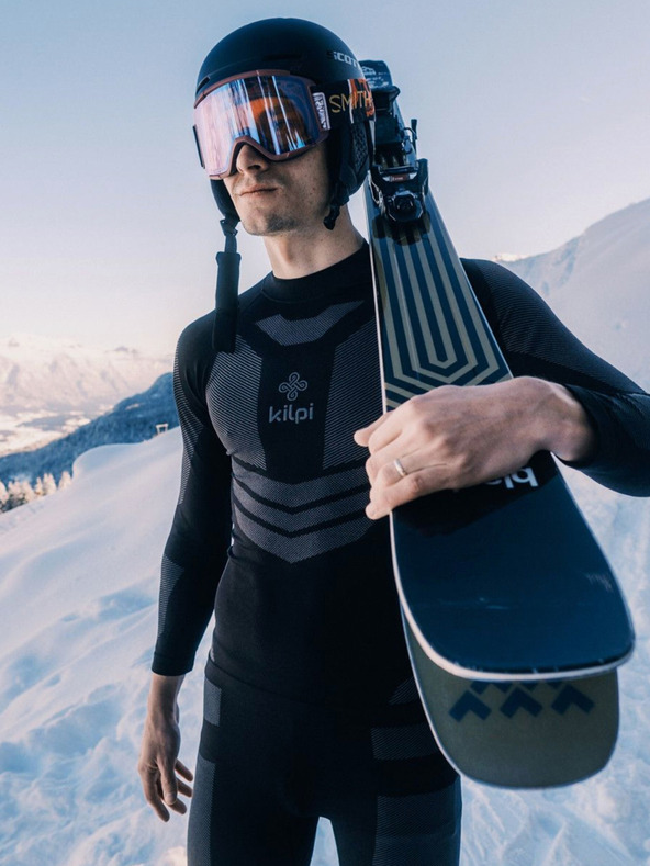 Kilpi Črna moška termo majica KILPI NATHAN