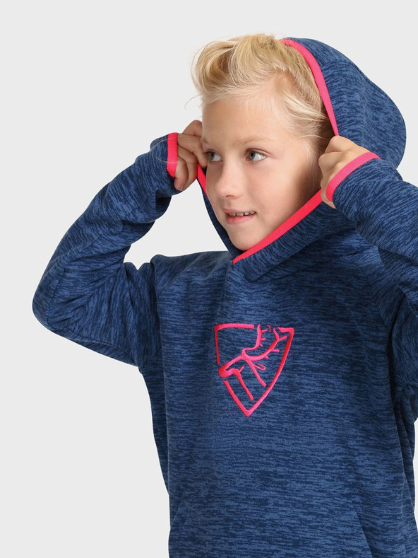 Kilpi Temno modra dekliška jopa s kapuco iz flisa Kilpi FLOND