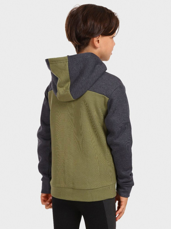 Kilpi KILPI PREDA sivo-zelena fantovska kapuca na zadrgo