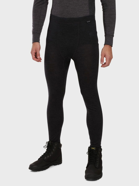 Kilpi Moške črne termo hlače iz merino volne KILPI MAVORA BOTTOM
