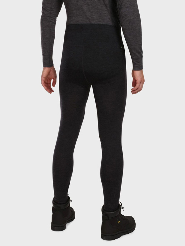 Kilpi Moške črne termo hlače iz merino volne KILPI MAVORA BOTTOM