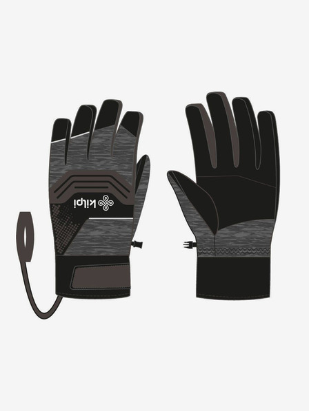 Kilpi Temno sive unisex smučarske rokavice Kilpi SKIMI