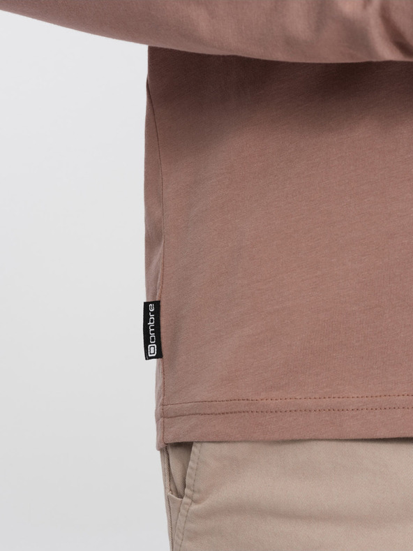 Ombre Clothing Rjava moška majica Ombre Clothing