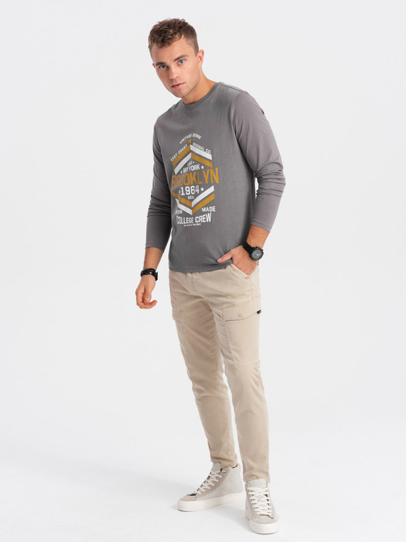 Ombre Clothing Siva moška majica Ombre oblačila