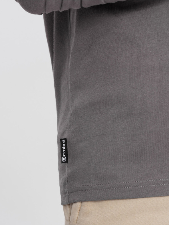 Ombre Clothing Siva moška majica Ombre oblačila